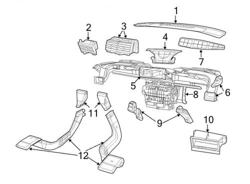 Chrysler oem dodge dashboard air vent 1av561kaac image 2