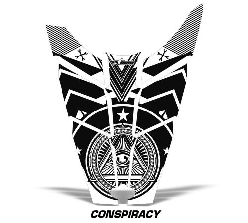 Amr racing sled hood wrap graphic decal polaris rush rmk snowmobile parts cnsp w