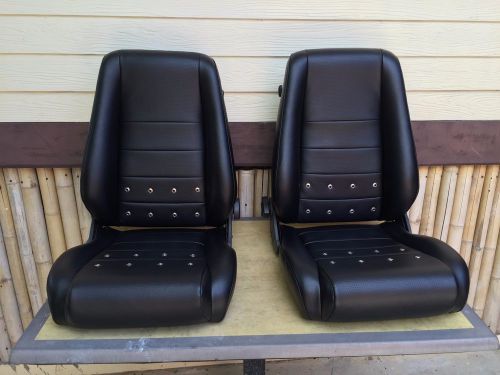 Beautiful recaro seats custom early 1965-1975 black bmw porsche mg 911 365 gt lx