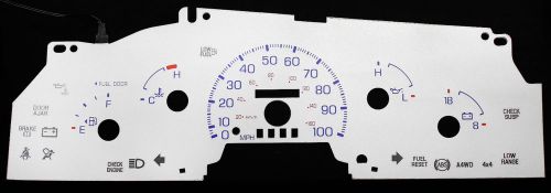 100mph indiglo gauge silver reverse glow faces for 1997-1998 ford f150 w/o tach
