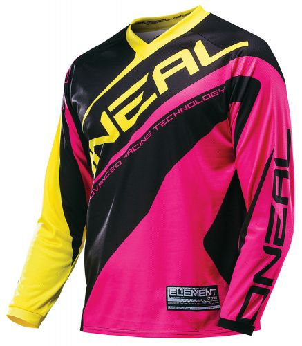 O'neal ladies element pink yellow jersey size x-large