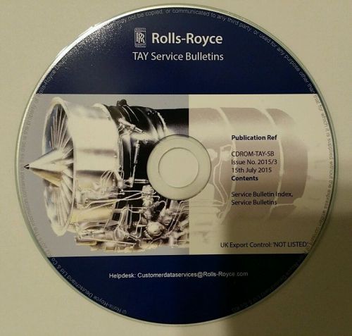 Rolls-royce tay service bulletins cd