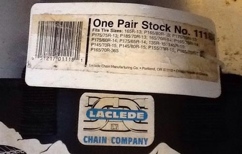 Alpine laclede pl 1118 snow ice link tire chains car truck van suv 