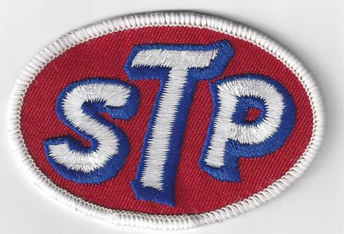 Stp racing patch 3 inches long size vintage iron on embroidered  us seller