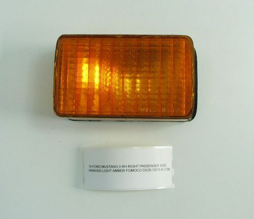 75 76 ford mustang ii parking lamp light assembly amber right passenger side