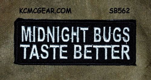 Midnight bugs white on black small badge for biker vest jacket motorcycle patch