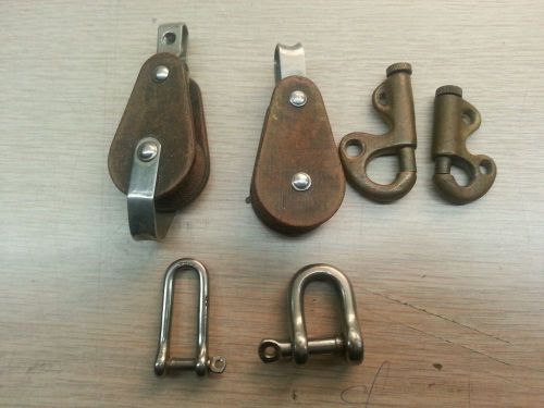 Vintage gibb made in england maritime nautical block &amp; tackle pulley