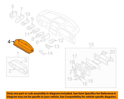 Kia oem 02-05 sedona cluster switches-cluster bezel 0k53a55420