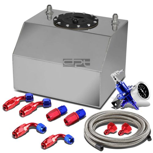 4 gallon lightweight aluminum reserved tank+cap+line kit+pressure regulator blue