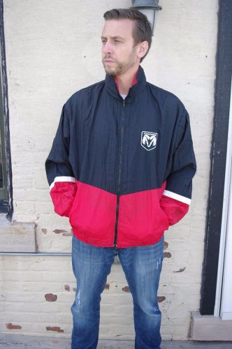 Dodge ram zip front windbreaker jacket men's xxl chrysler mopar black red 1999