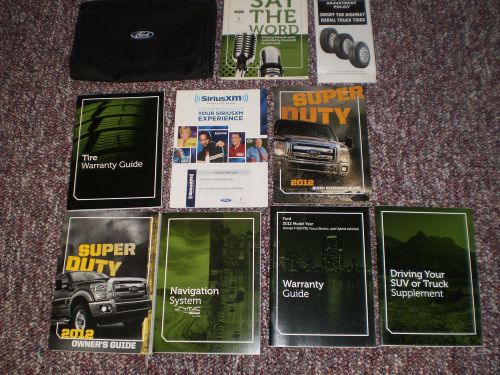 2012 ford f250 350 450 550 super duty truck owners manual books nav guide case