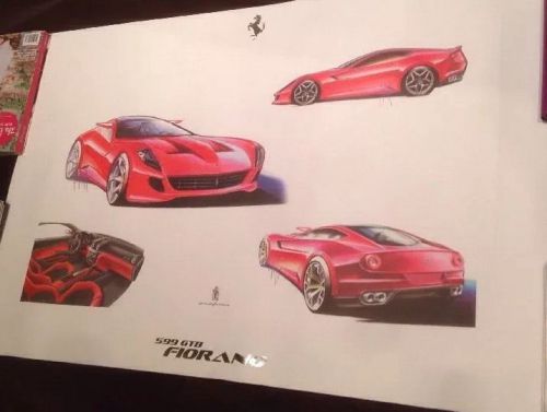 Ferrari 599 gtb fiorano dealer issued litho very rare collectors item