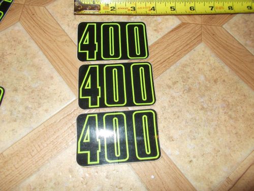 3 nos vintage 70&#039;s arctic cat snowmobile decal 400 black / green 0211-112