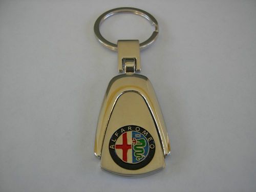 Alfa romeo milano,spider graduate key fob key ring  tear drop chrome