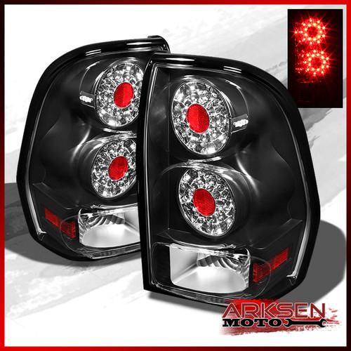 02-09 chevy trail blazer black led tail lights rear taillamp pair left+right set