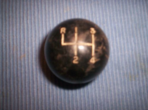 Vintage black plastic round 4-speed shift handle