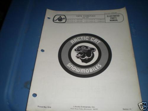 Arctic cat parts list manual cheetah 1975 340 440