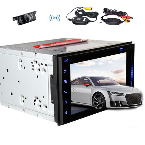 Bluetooth 6.2&#034; lcd touchscreen car stereo dvd cd mp3 player fm radio ipod camera