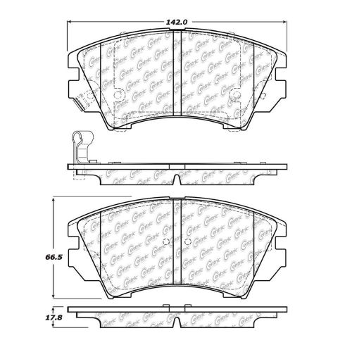 Disc brake pad-oe formula brake pads w/hardware centric fits 09-16 audi q5