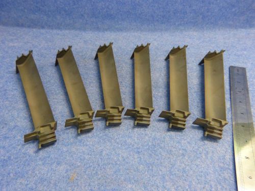 Lot of 6 aviation turbine engine blades only for collectors