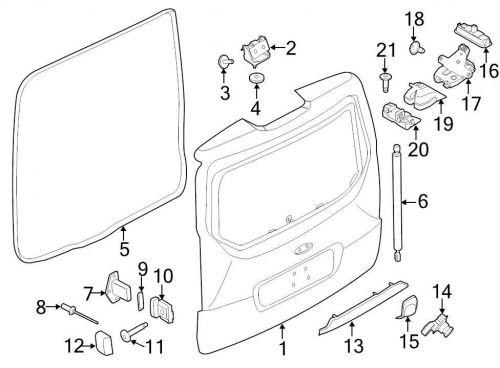 Ford oem liftgate hinge nut w711213s300 image 4