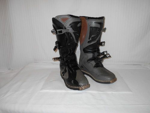 Mens&#034;thor&#034; quadrant moto x boots(us-11)black/gray-leather &amp; synthetic