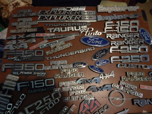 75 mixed lot  chrome &amp; plastic emblems