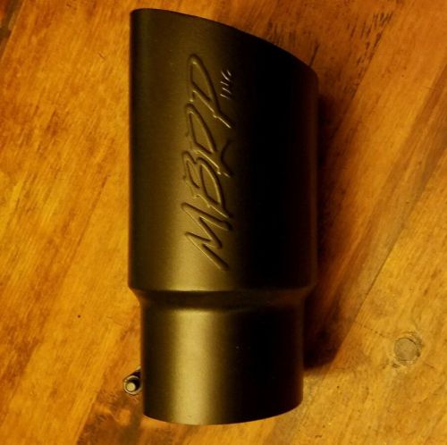Mbrp t5074blk 12" black finish dual wall angled exhaust tip