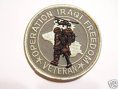 #0441 motorcycle vest patch operation iraqi freedom