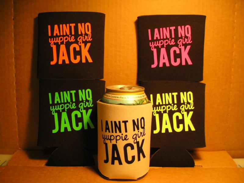 Yuppie girl koozie - dynasty jack duck yuppy party summer commander si phil