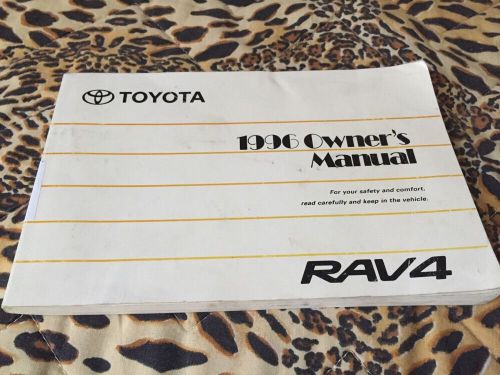 1996 toyota rav4 owner&#039;s manual great condition &amp; free same day shipping