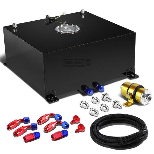 15 gallon/57l aluminum fuel cell tank+oil feed line+30 micron inline filter gold
