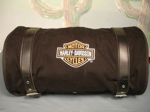 100% authentic harley-davidson 8 compartment canvas roll up tool travel bag new
