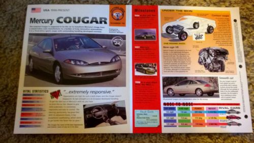 1998 1999 mercury cougar 2.5 l duratec imp info/specs hot cars brochure