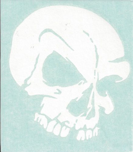 Skull white decal sticker 6&#034; sln 55002
