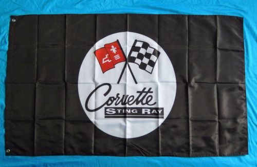 Chevrolet black corvette sting ray 3x5 flag racing c6 banner z06 grand sport 427