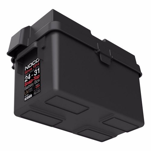 Snap top battery box for automotive marine and rv noco group 24-31 resistant