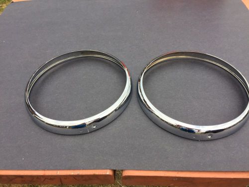 Vintage british chrome headlight moldings mg triump jaguar mini cooper 1959 1965