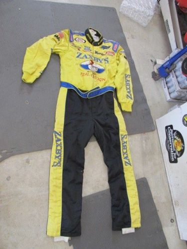 Nascar race used crew firesuit zaxbys 1 pc sfi 3-2a-5 simpson arca series