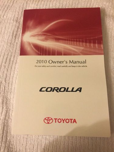 Toyota corolla 2010 owner manual