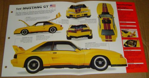 1985 1986 1987 ford mustang fox gt 306 ci 370 hp sefi imp info/specs/photo 15x9