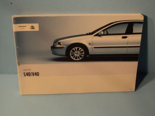 03 2003 volvo s40/v40 owners manual