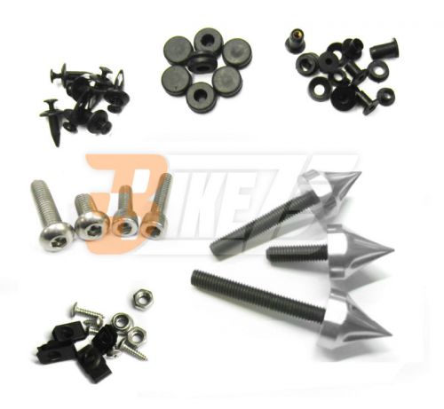 Complete cnc spike silver bolt kit fairing screw nut for cbr1000rr 04 05 1000rr