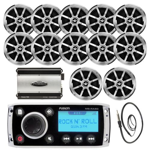 Jensen marine 6.5&#034; speakers,fusion aux am fm radio,marine antenna,760w amplifier