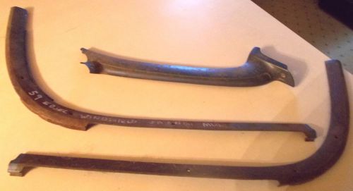 1959 edsel windshield garnish moulding interior lower set of 3 steel - mel246