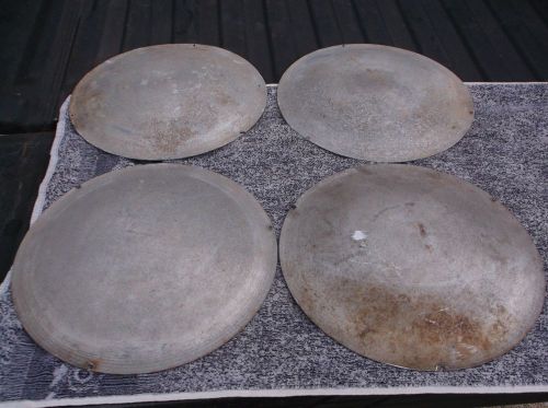 Patina rat rod moon disc hubcaps screw on type 15 inch