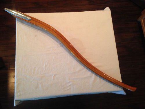 Marine 45" curved wooden laminated sailboat tiller arm &amp; bracket w/cover