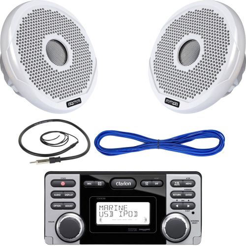 Cmd8 1.8&#034; marine cd usb radio,6&#034; marine speakers w/ speaker wire, marine antenna