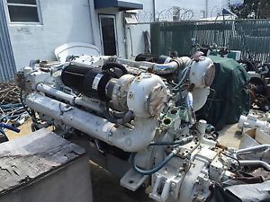 Pair of detroit 12v92 with nico twin disc gears.