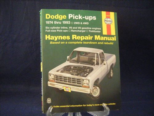 Haynes repair manual  1974-1993 dodge pick-ups